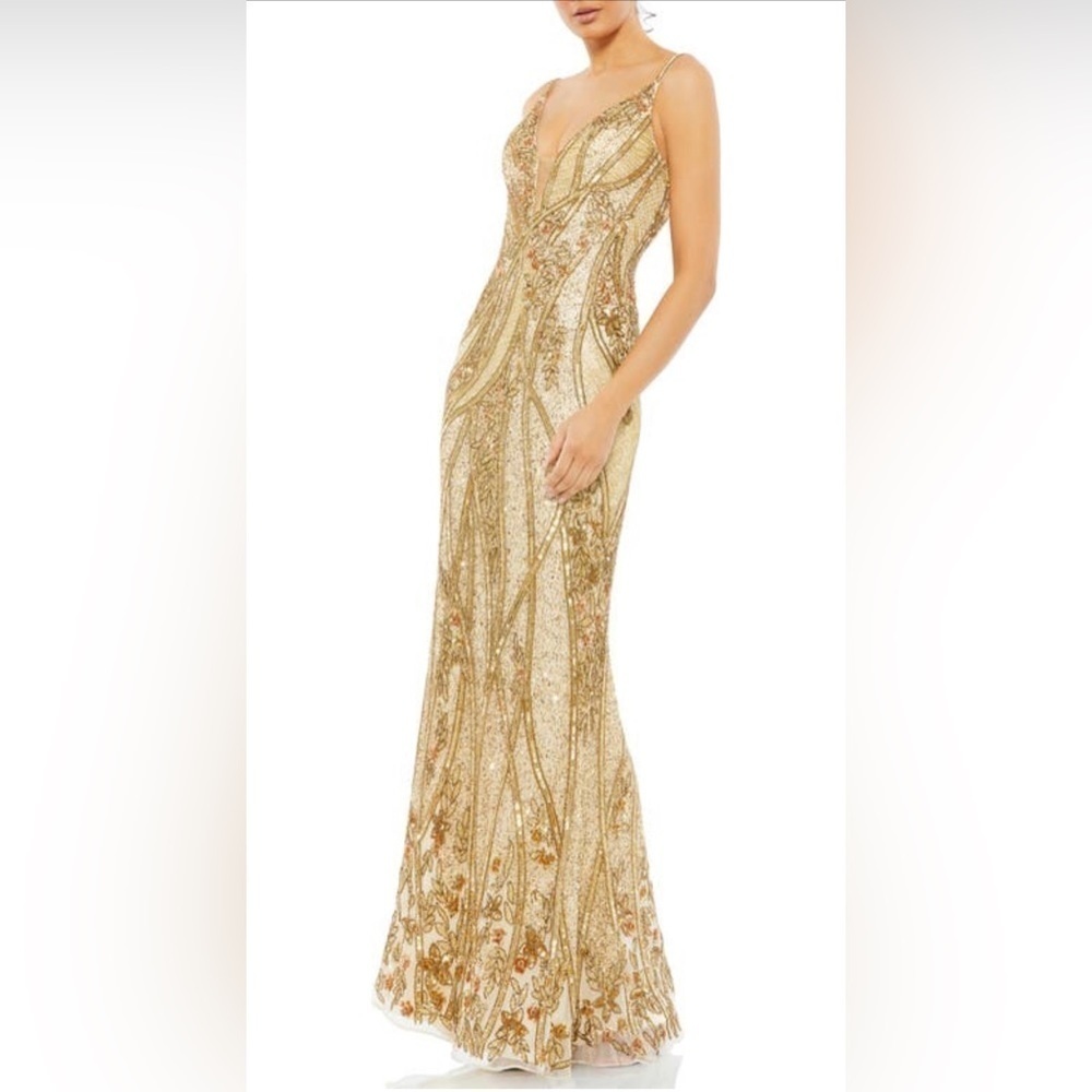 Mac Duggal Embelished Sheath Gown